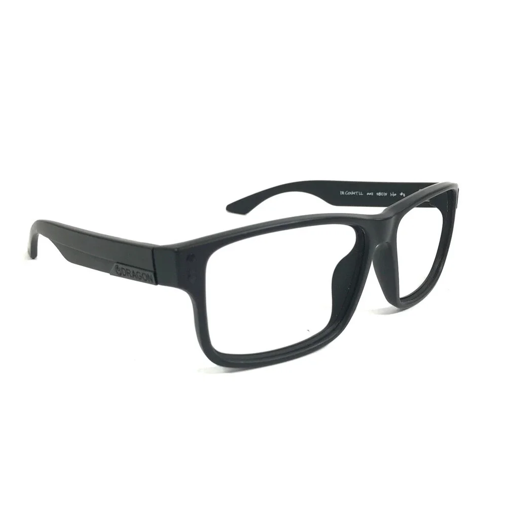 Dragon Eyeglasses Frame DR COUNT LL 002 Matte Black Rectangle Full Rim 58-15-140